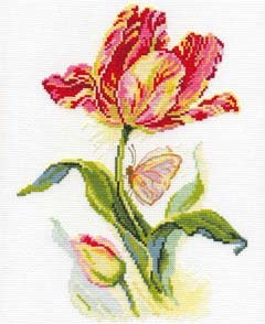 Тюльпан и бабочка Алиса 2-14, цена 572 руб. - интернет-магазин Мадам Брошкина